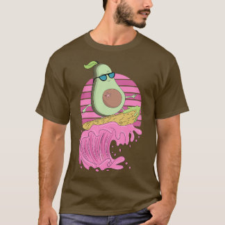 Camiseta Engraçado Engrenado Surfando Avocado Surfar Avocad