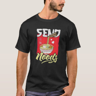 Camiseta Engraçado Enviar Noods Ramen Tee Noodles Japonese