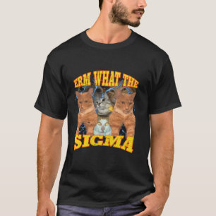 Camiseta Engraçado Erm O Que O Sigma Maldito Mewing Cat T S