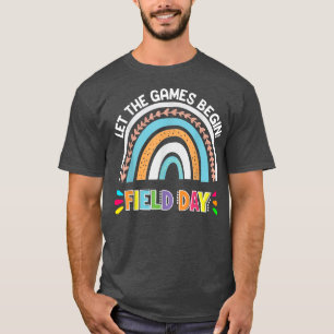 Camiseta Engraçado escola Campo Dia Arco-Íris deixa os jogo