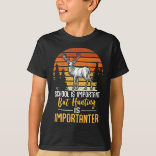 Camiseta Engraçado Escola E Gráfico De Caça Para Meninas E