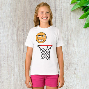 Camiseta Engraçado Esmirando Rosto de Basquete