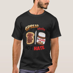 Camiseta Engraçado Espalhar Nutella Não Odeia Roupa Longa F