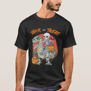 Camiseta Engraçado Esqueleto Andando Mummy Dinossaur T Rex 