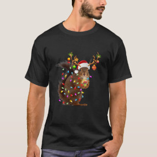 Camiseta Engraçado Esquilo das Revistas de Natal