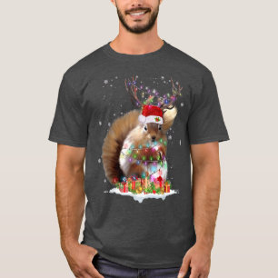 Camiseta Engraçado Esquilo das Revistas de Natal