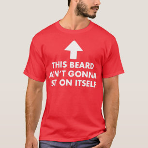 Camiseta Engraçado Essa Barba Aint Sentar-Se Em Si Mesmo Pr