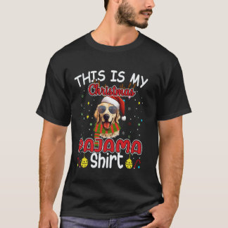 Camiseta Engraçado Esse É Meu Pijama De Natal Retriever Gol