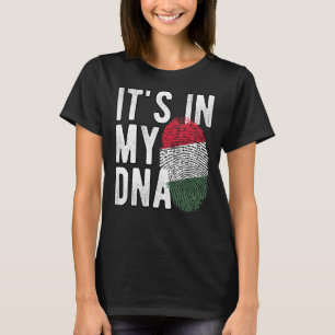 Camiseta Engraçado está no meu DNA, a bandeira da Hungria, 