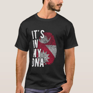 Camiseta Engraçado está no meu DNA, a bandeira do Nepal, Fi