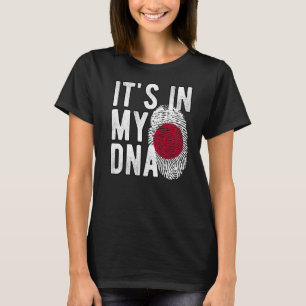 Camiseta Engraçado está no meu DNA, bandeira do Japão, Fing