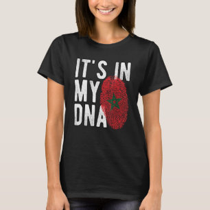 Camiseta Engraçado, está no meu DNA, bandeira marroquina Im