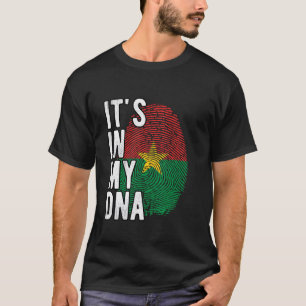 Camiseta Engraçado está no meu DNA Burkina Fingerprint