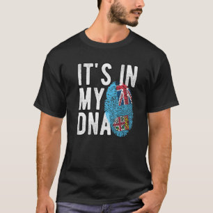 Camiseta Engraçado, está no meu DNA Fiji, Fingerprint Premi