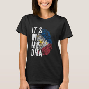 Camiseta Engraçado, está no meu DNA Filipinas, bandeira Fin