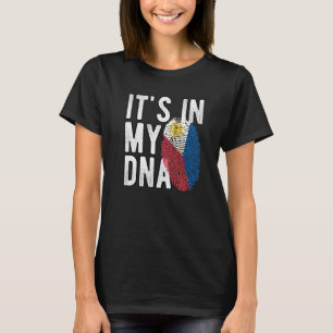 Camiseta Engraçado, está no meu DNA Filipinas, bandeira Fin