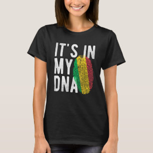 Camiseta Engraçado, está no meu DNA Mali, a bandeira da Imp