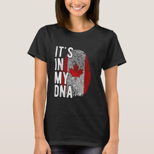 Camiseta Engraçado, está no meu DNA, no Canadá.