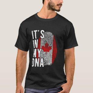 Camiseta Engraçado, está no meu DNA, no Canadá.