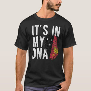 Camiseta Engraçado está no meu DNA Papua Nova Guiné, bandei