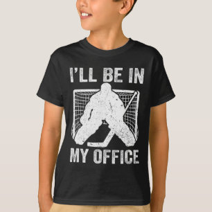 Camiseta Engraçado Estarei No Meu Escritório Jogador De Hóq