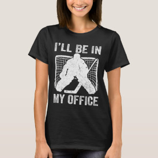 Camiseta Engraçado Estarei No Meu Escritório Jogador De Hóq
