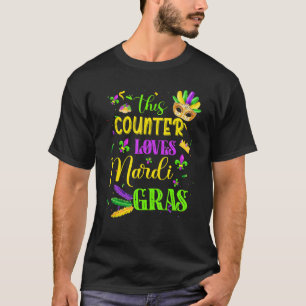 Camiseta Engraçado Este Contraidor Adora O Festival Mardi G