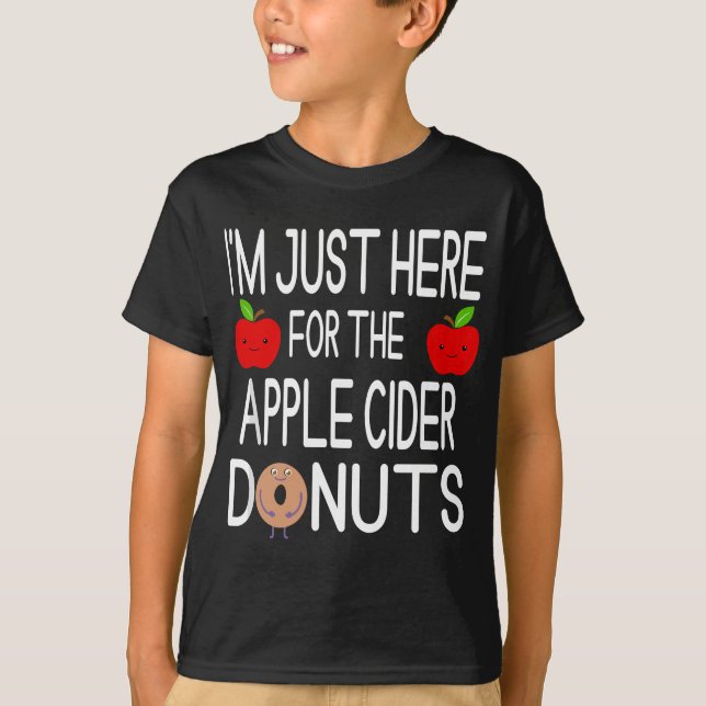 Camiseta Engraçado, estou aqui para o aplicativo Rosquinha  (Frente)