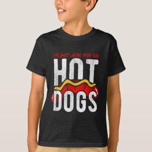 Camiseta Engraçado Estou Aqui Para O Churrasco De Cães Quen
