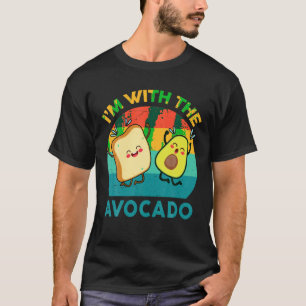 Camiseta Engraçado, estou com o Avocado Shirt Kids Women Cu