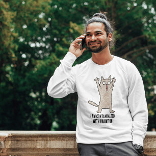 Camiseta Engraçado "Estou Contaminado com Radiação" Meme Ca