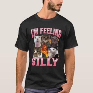 Camiseta Engraçado Estou Me Sentindo Tolo Humor Gato Fofo M