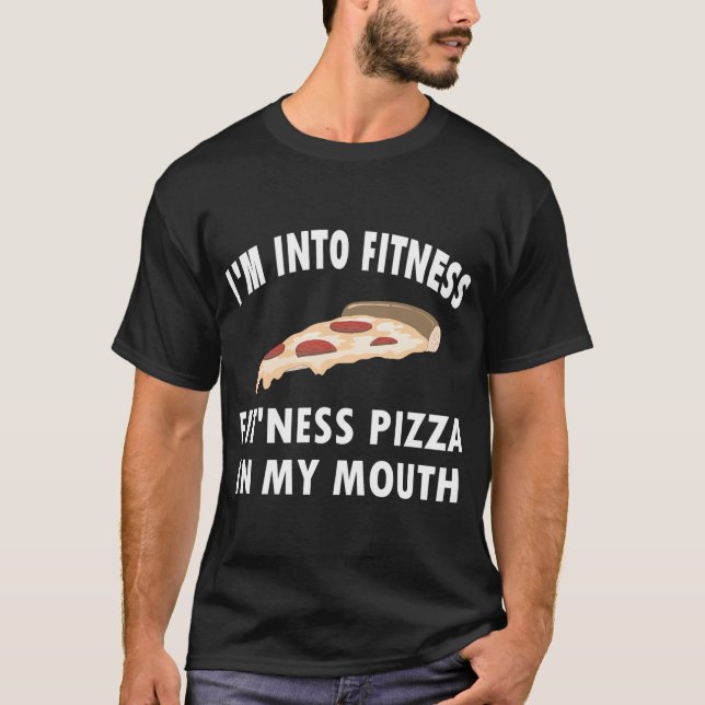 Camiseta Engraçado, estou na Malhação de pizza inteira na m (Frente)