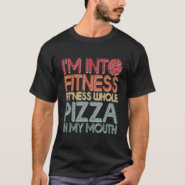 Camiseta Engraçado, estou na Malhação de pizza inteira no m (Frente)