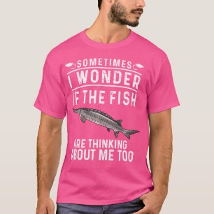 Camiseta Engraçado Esturjão Branco Pesca Às Vezes Eu Me Per