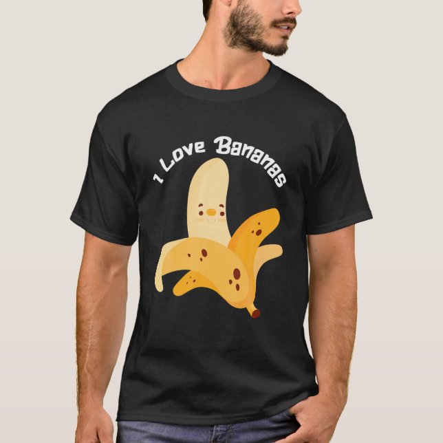 Camiseta Engraçado Eu Adoro Bananas Trendy Banana Fruta tro (Frente)