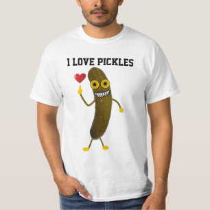 Camiseta Engraçado Eu Adoro Cartoon de Picles