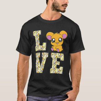 Camiseta Engraçado Eu Adoro Hamsters Presentes Pet Lov De H