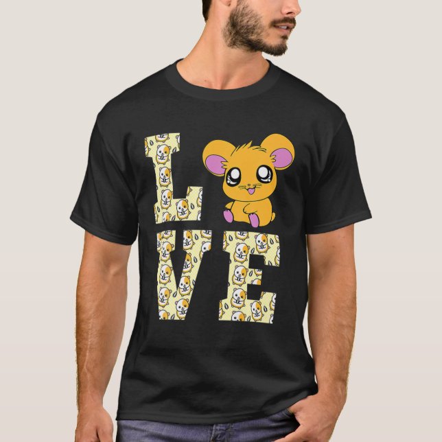 Camiseta Engraçado Eu Adoro Hamsters Presentes Pet Lov De H (Frente)