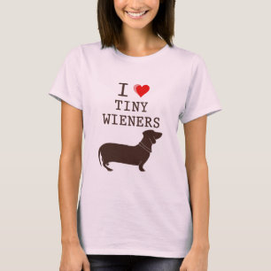 Camiseta Engraçado Eu Adoro Pequeno Wiener Dachshund