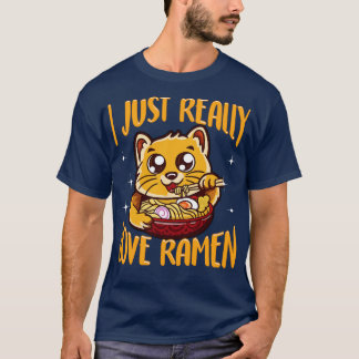 Camiseta Engraçado, Eu Adoro Ramen Cat.