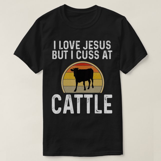 Camiseta Engraçado Eu Amo Jesus Mas Eu Cusco Na Fazenda De  (Frente do Design)