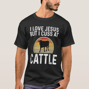 Camiseta Engraçado Eu Amo Jesus Mas Xingo O Leite De Gado