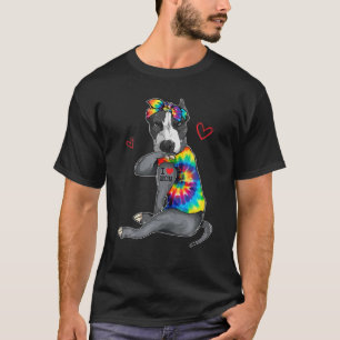 Camiseta Engraçado Eu Amo Mamãe Tatto Pitbull Cachorro Mãe