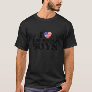 Camiseta Engraçado Eu Amo Meninos Americanos Eu Sou Red Hea