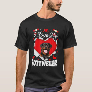 Camiseta Engraçado Eu Amo Meu Cachorro Namorados Rottweiler