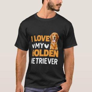 Camiseta Engraçado Eu Amo Meu Golden Retriever
