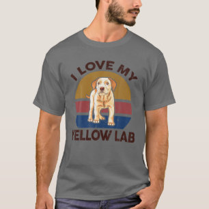 Camiseta Engraçado Eu Amo Meu Laboratório Amarelo Para La