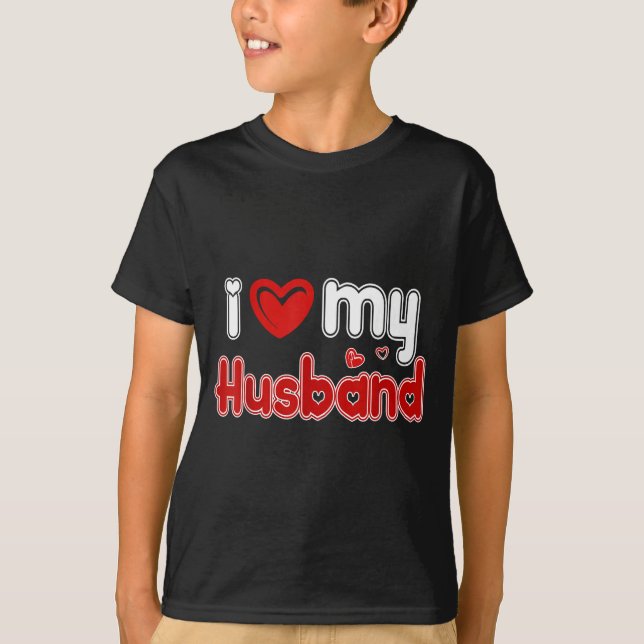 Camiseta Engraçado Eu Amo Meu Marido  (Frente)