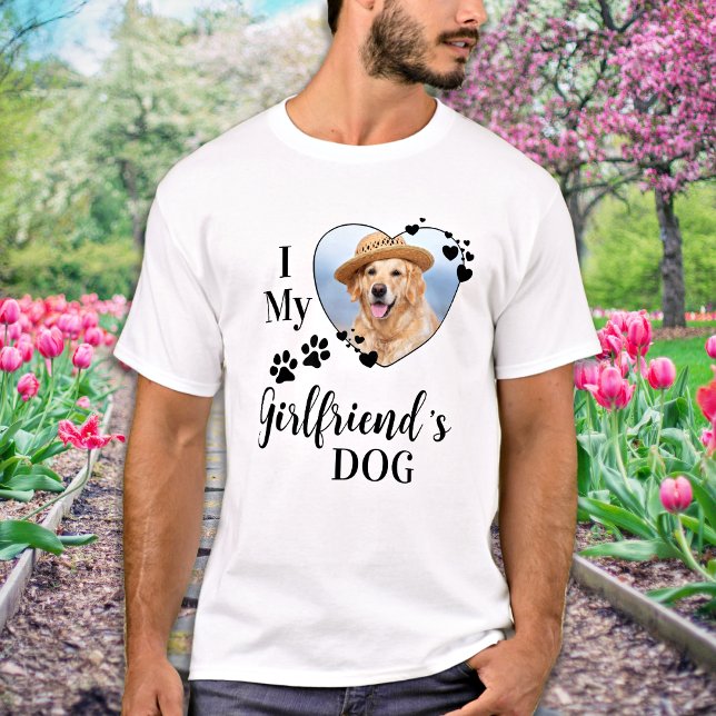 Camiseta Engraçado Eu Amo Minha Foto De Pet De Namorada Cac (Criador carregado)